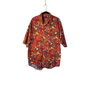 Tango by Max Raab vintage men’s red movie themed short sleeve shirt, large